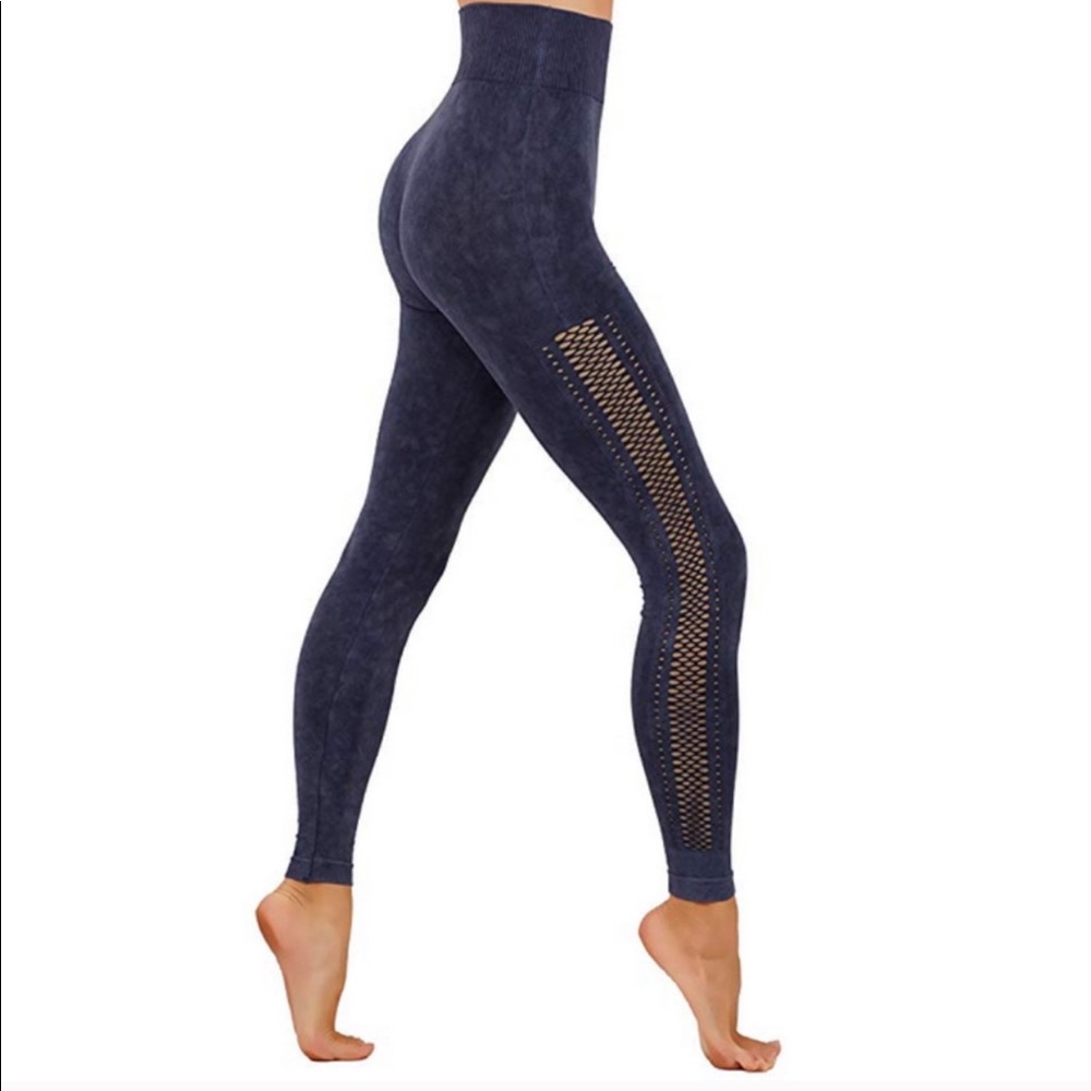 Full length faded detailed leggings - Picture 1 of 2